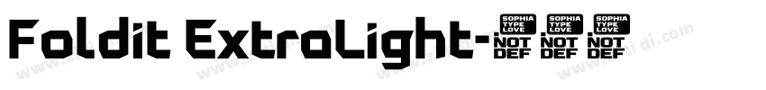 Foldit ExtraLight字体转换